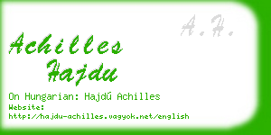 achilles hajdu business card